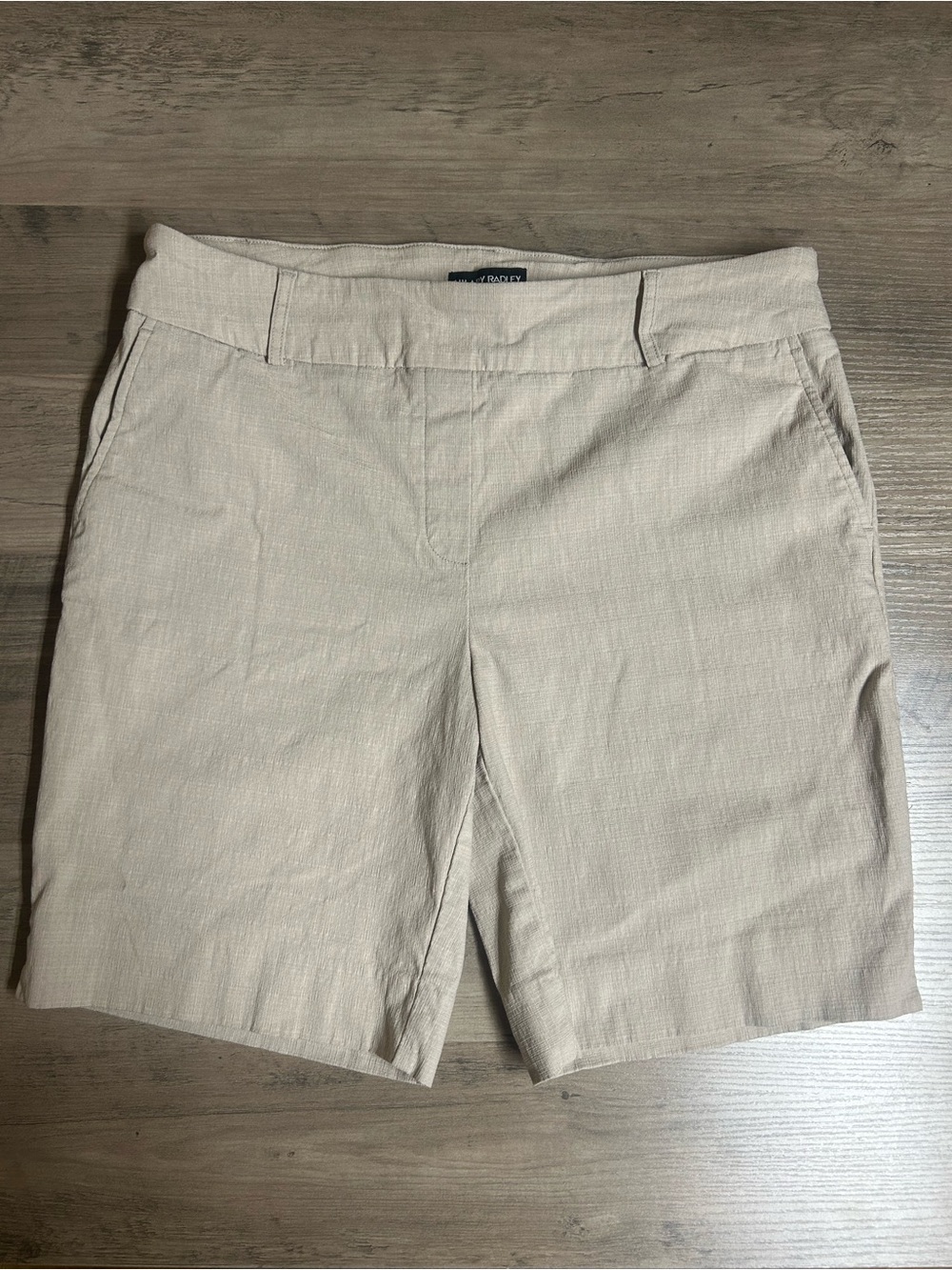Hilary Radley Neutral Beige Bermuda Shorts
